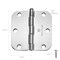 Cauldham Heavy-Duty 3-1/2" Interior Door Hinges with 5/8" Radius Corners - Polished Chrome